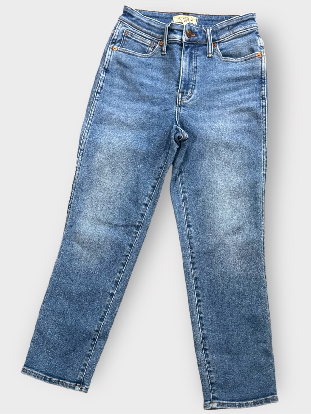 Madewell Curvy Stovepipe Jeans 26P Petite High Rise Slim Straight Crop Classic